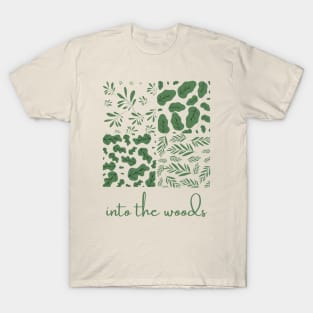 Into the Woods - Green Leaf Patterns Two T-Shirt